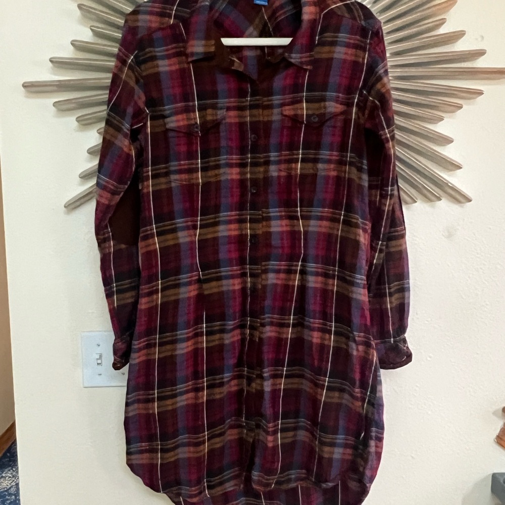 Kavu Multicolor Plaid Shirt Dress